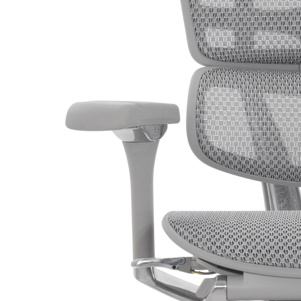 Кресло FALTO Ergohuman Luxury 2 с подножкой ( серый каркас /сетка светлаяT-168-B2 Natural)