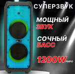 Колонка 10" (20-53 FIRE BOX 1200) динамик 2шт/10" черная ElTRONIC с TWS