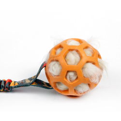 Игрушка-перетяжка с натуральным мехом DOGLEA PUMPPA