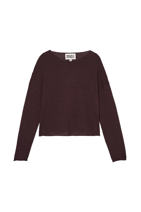 ZARA X BENITO ANTONIO СВИТЕР УКОРОЧЕННОГО КРОЯ, КОРИЧНЕВЫЙ