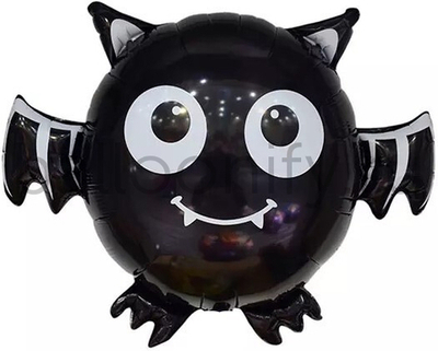 Шар (32''/81 см) Фигура, Летучая мышь, Черный, 1 шт.