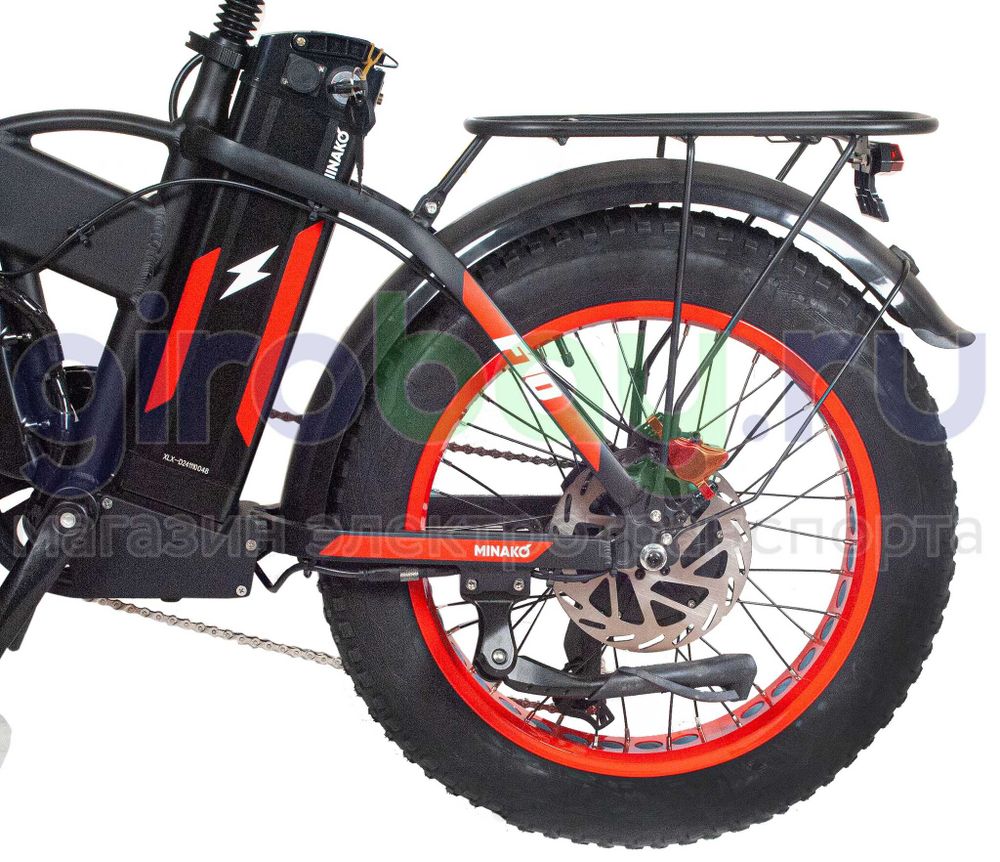 Электровелосипед Minako F10 Pro 2025 (48V/20Ah) - Красный обод фото №4