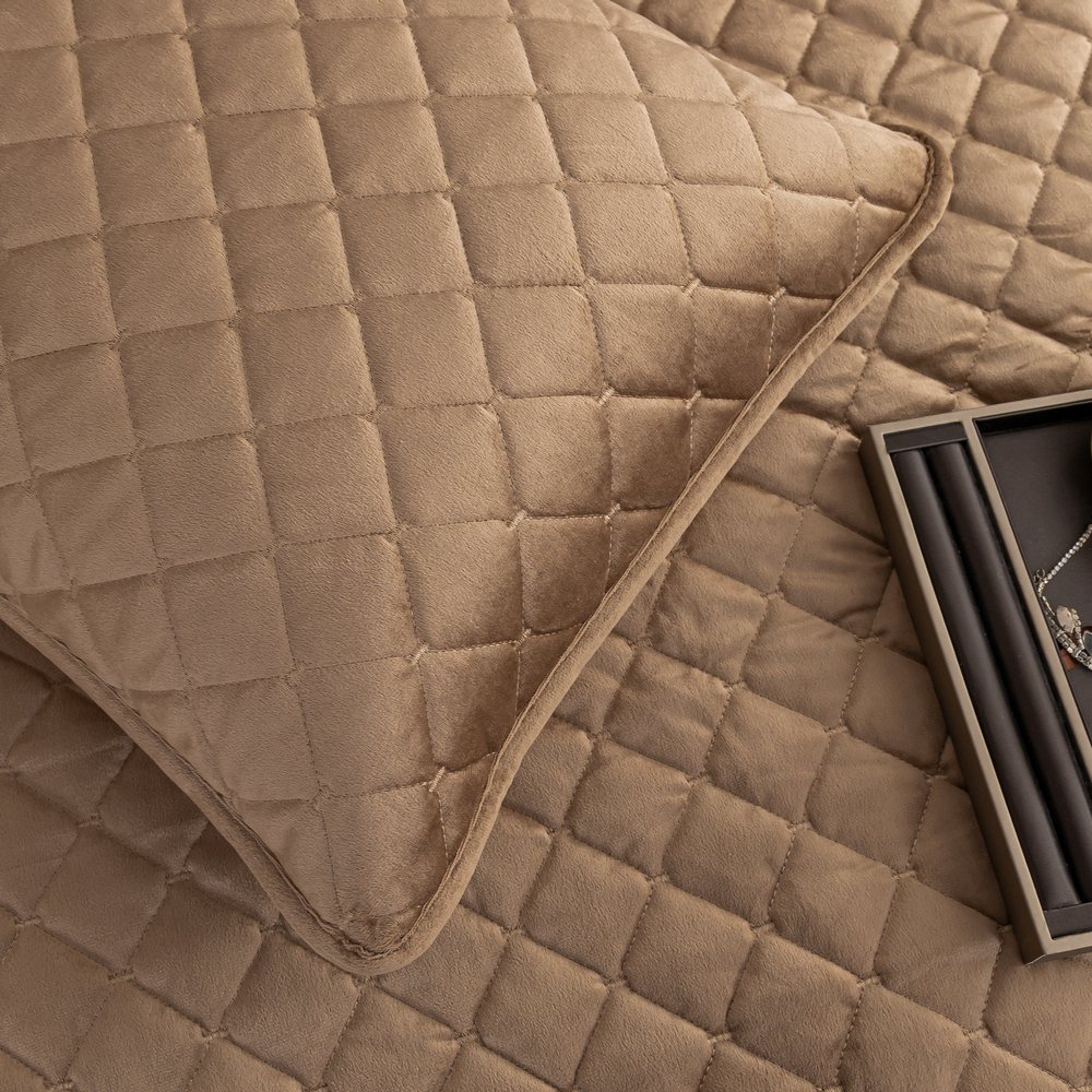 Велюровое покрывало ромб OVF007