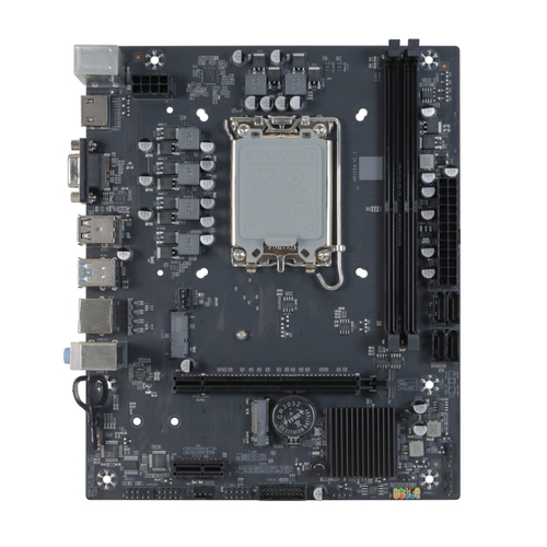 Материнская плата BaseTech H610M-VH, Socket1700, mATX, Retail, 2xDDR4, PCIe5.0, 1xM.2, GLAN, M.2 WiFi, 2xPS/2, 4xUSB2, 4xUSB3, VGA, HDMI (BT-H610M-VH)