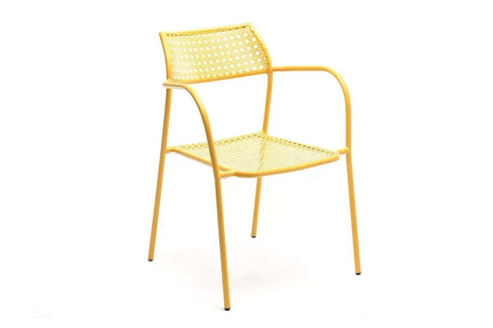 "Посейдон" стул стальной, цвет желтый
