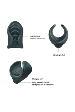 Мастурбатор с вибрацией Manwan STARTER – PINE GREY