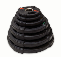 Диск олимпийский обрезиненный черный с двумя хватами 10 кг