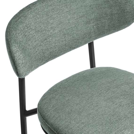 Стул Arvo серо-зеленый шенилл с черными ножками