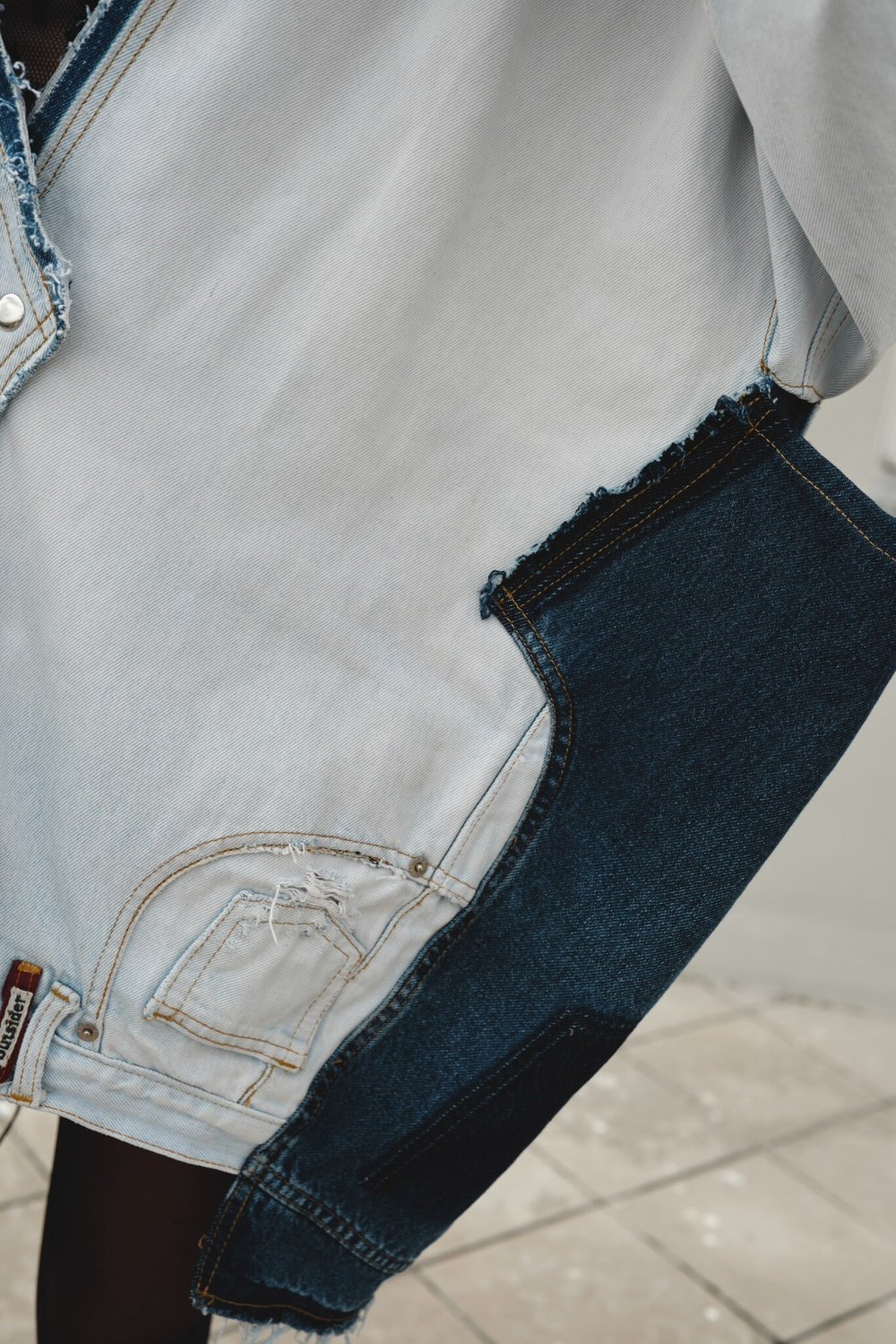 Upcycling куртка объемная