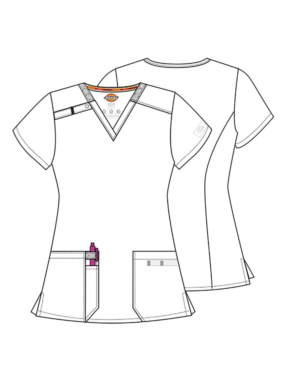 Топ медицинский женский Dickies DK615, голубой, XS