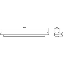 Линейный светодиодный светильник ЭРА SPP-202-0-65K-L18 18Вт 6500К 2430лм IP65 600мм матовый транзит гарантия 5 лет