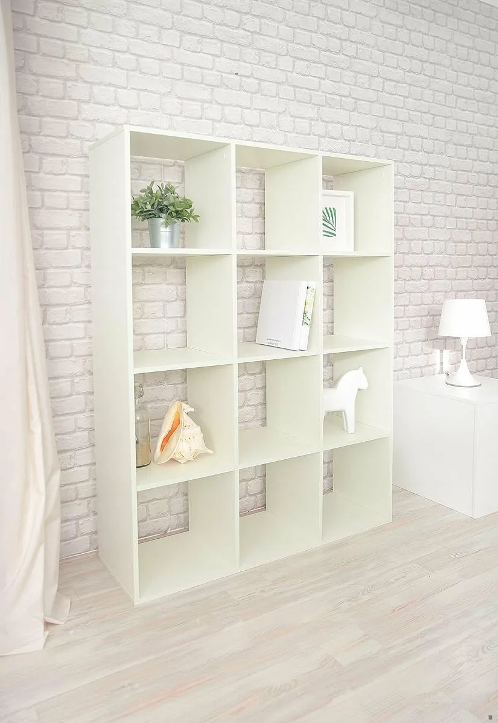 Стеллаж В-7 ЛДСП белый/белый