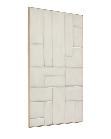 Большая картина Klis, 200х120 см, белый лен