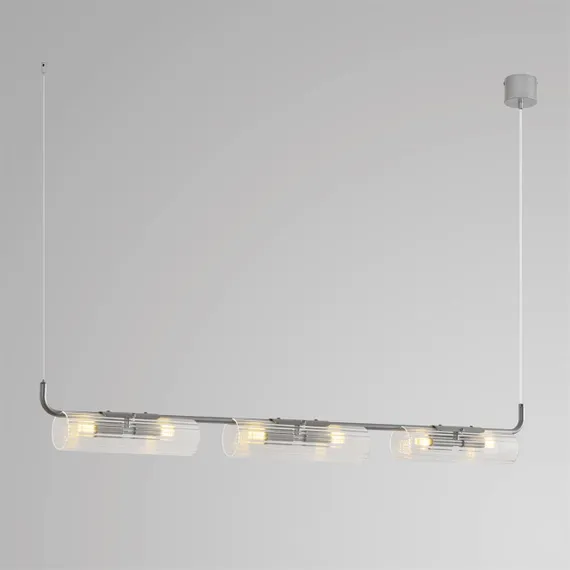 8258/6 SUSPENTIONI LN26 серебро/прозрачный, металл/стекло Подвес G9 6*20W 220V TORONTO