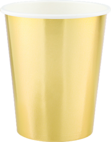 Стаканы Золото Металлик (250 мл) 6 шт.