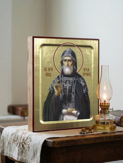 Икона Иова, преподобного игумена Почаевского на дереве: 125 х 160 (Синопсисъ)