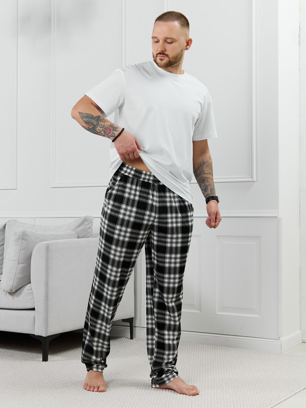 Брюки мужские Тор-1.1 Виотекс КЛЕТКА ЧЕРНАЯ