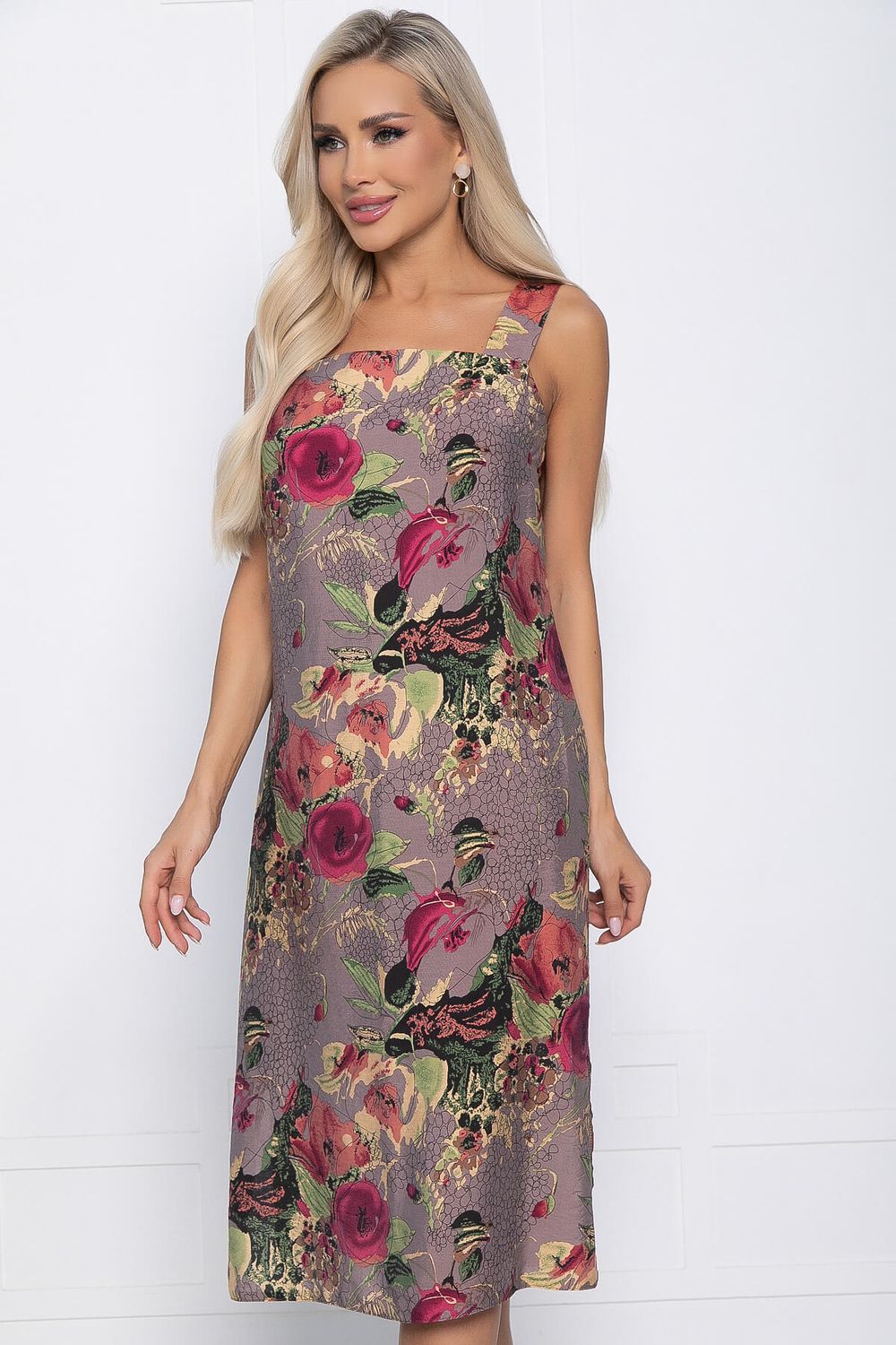 Платье Цветочные узоры (розовое) П10890 LT Collection