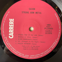 Винтажная виниловая пластинка LP Saxon Strong Arm Metal (Japan 1985) (No Obi)