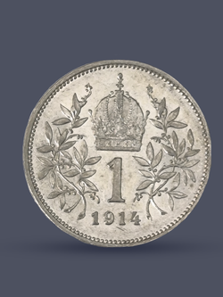 &&& Монета 1 крона (crown) 1914 год Австрия