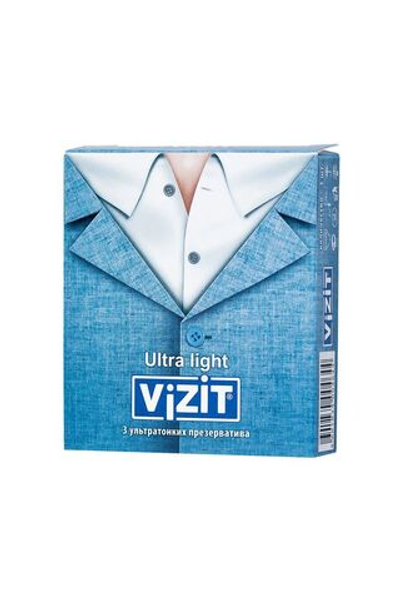 Ультратонкие презервативы VIZIT Ultra light - 3 шт.
