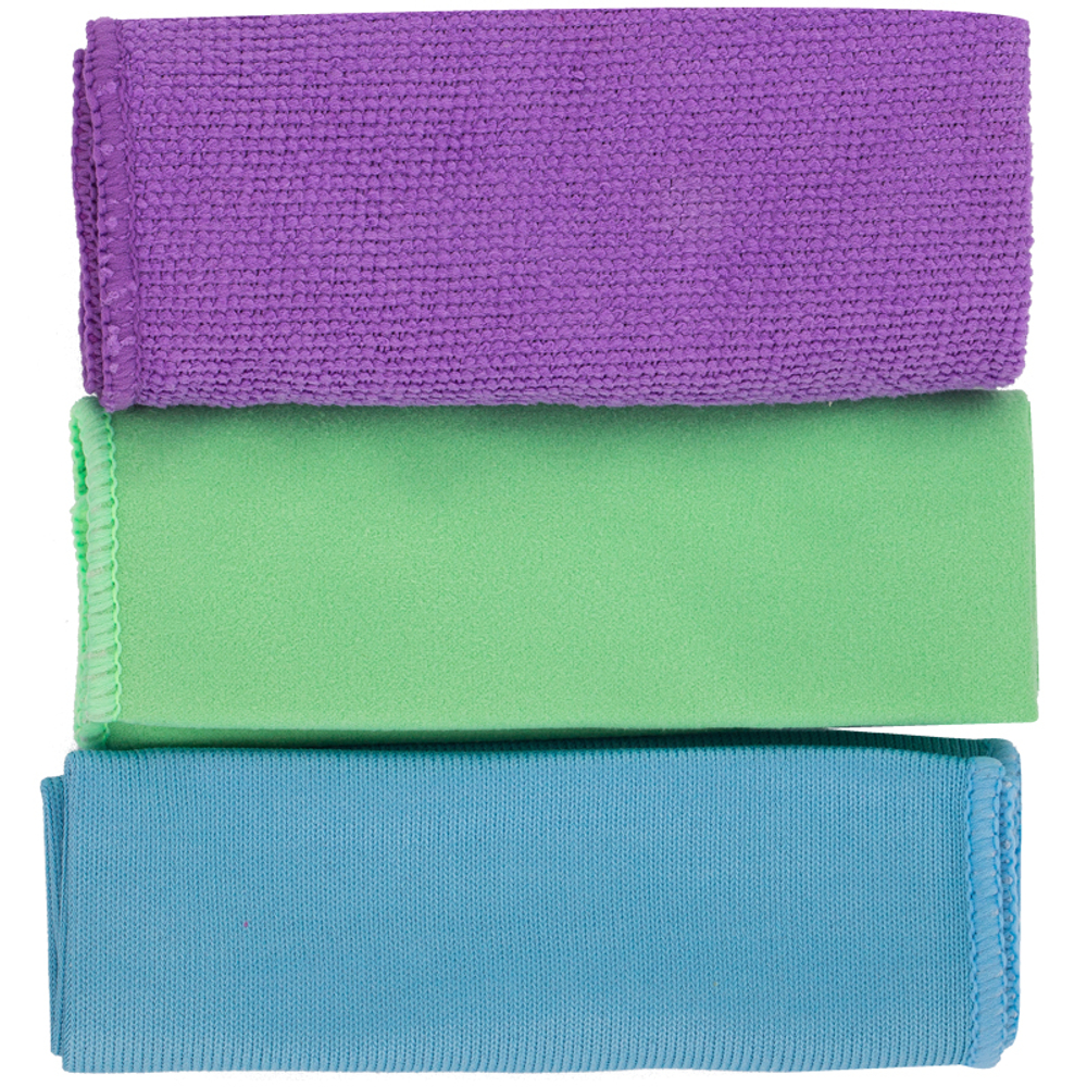 Салфетка из микрофибры OfficeClean, универс., для стекол, для мебели, 30x30 см, 3 шт/упак