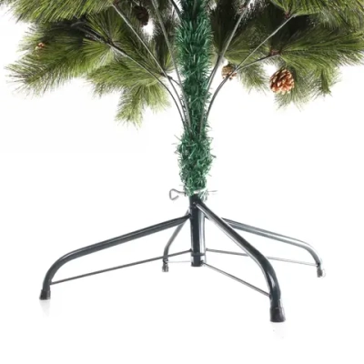 Ёлка «Зимушка» 210 см, леска, шишки, золотое напыление (380 веток) (SZ802GA-210)