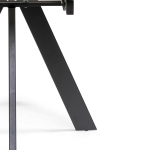 Керамический стол Woodville Невис 140(200)х80х76 creto statuario cara polished, черный