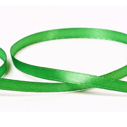 Лента атласная 6 мм ( 1/4 ") , №090 ярко-зеленый