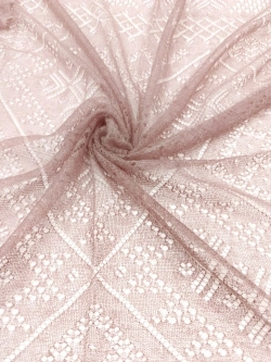 Оренбургский пуховый платок-паутинка А160-06 магнолия