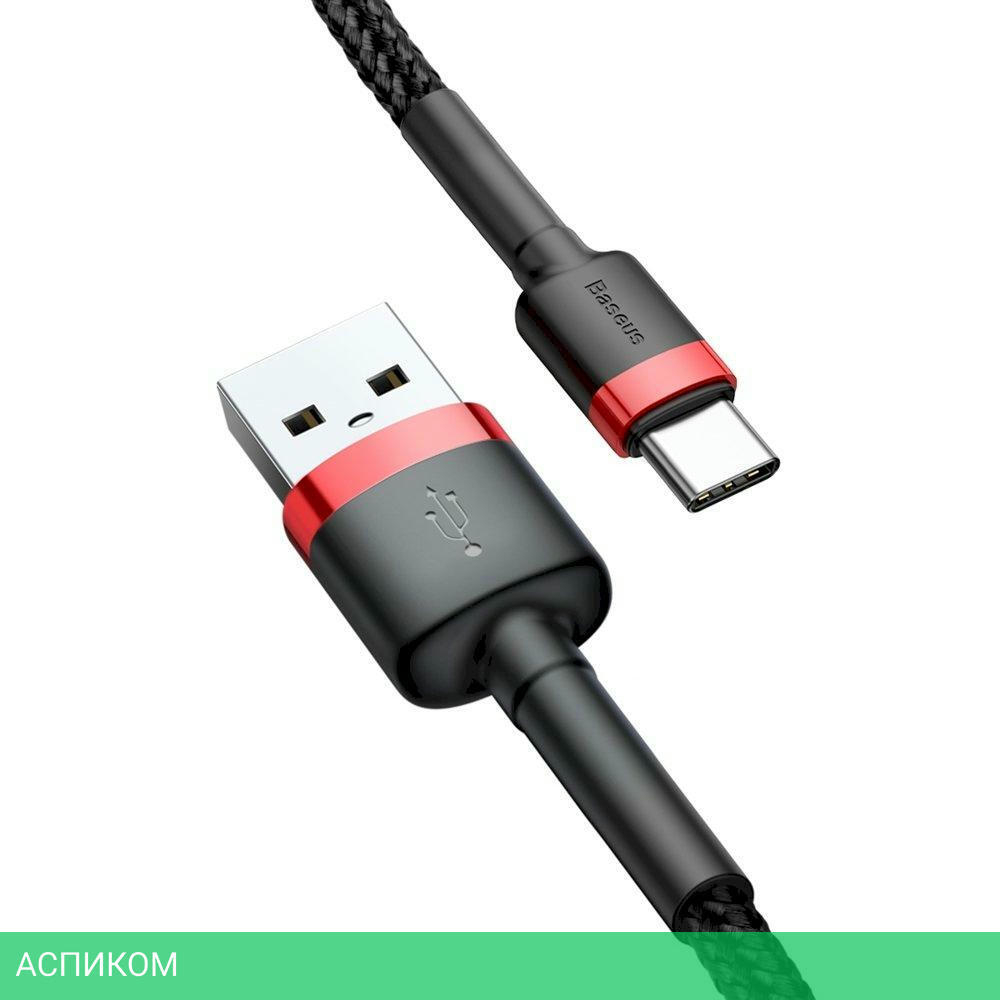 Кабель Baseus Cafule 2m Red/Black (CATKLF-C91)