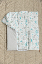 Комплект на выписку Волчата и ёлочки (светло-серый)/(конверт+слип+чепчик)