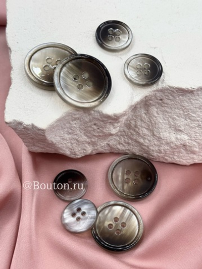 Пуговицы на прокол с градиентом коричневые