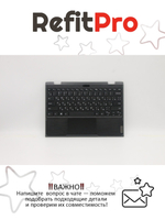 Верхняя панель с клавиатурой (топкейс) для ноутбука Lenovo 300e 2nd Gen 81M9 раскладка - русская, без подсветки, черный (5CB0T45118), оригинал