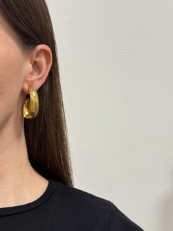 Серьги кольца с узором