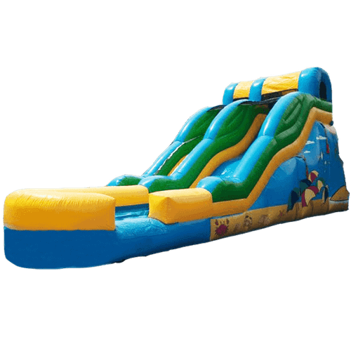 Надувная наземная водная горка «Морской спуск», 10*4,5*4,5 м