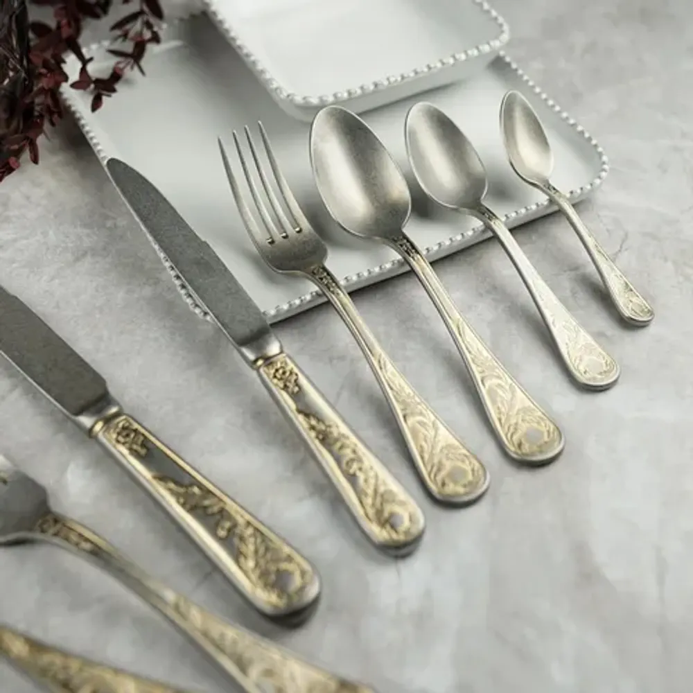 Ложка кофейная 11,2 см матовая с золотом Lord Vintage Style P.L. Proff Cuisine [12]