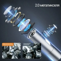 jingleszcn Поворотный эндоскоп 2 Камеры 8.5мм/поворот 360 /HD 1080P автомобильная камера Кабель 1 м Android,IOS