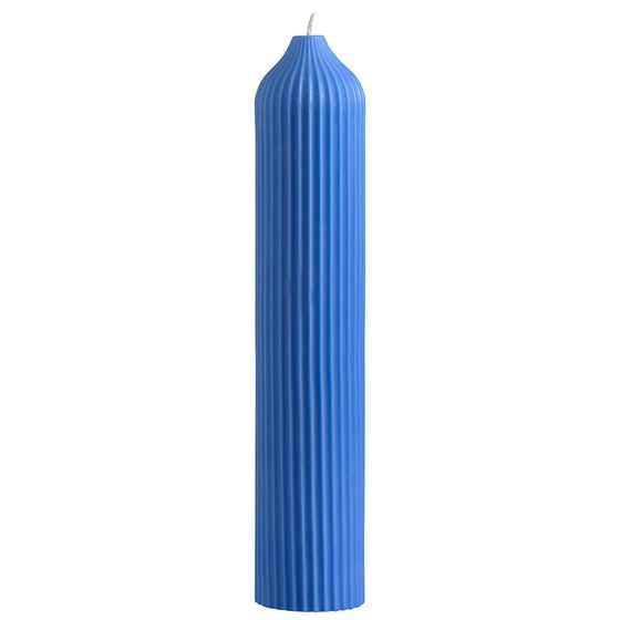 Свеча декоративная ярко-синего цвета Edge 25,5 см