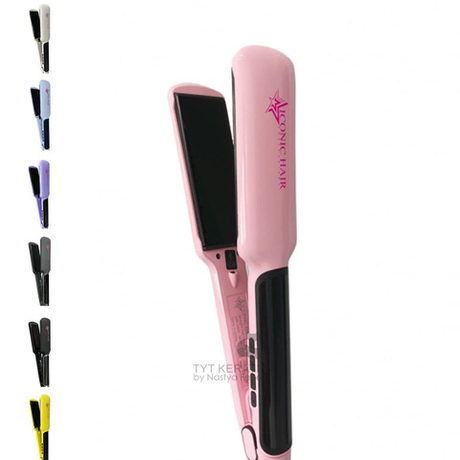 Утюжок плойка Iconic Hair титановые пластины