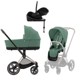 Коляска Cybex Priam IV Rosegold complete Cloud G Magic Black Base G 3 в 1 Leaf Green