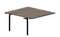 Составной стол на 2 рабочих места 138х156,6х75см (4 громмета) - приставной элемент