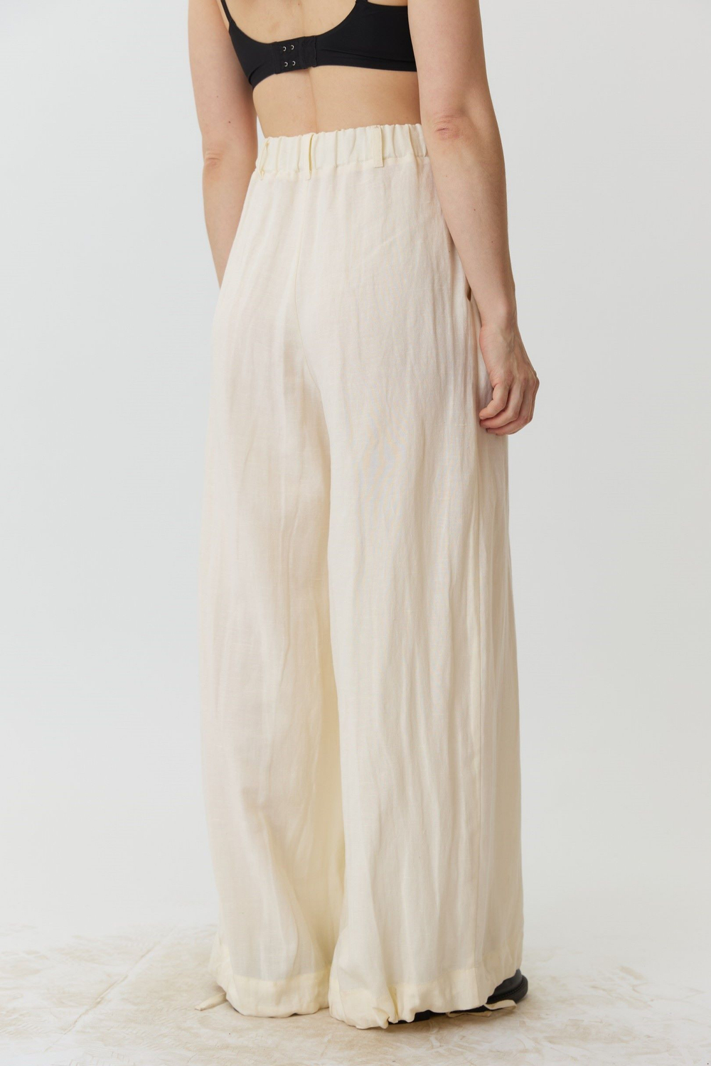 Длинные кюлоты из молочного льна