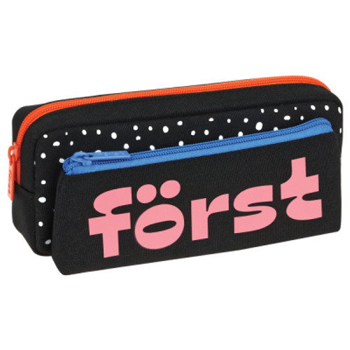 Пенал мягкий 2 в 1, 1 отделение, 205*80*40 Först "Dots style", съемная косметичка на липучке