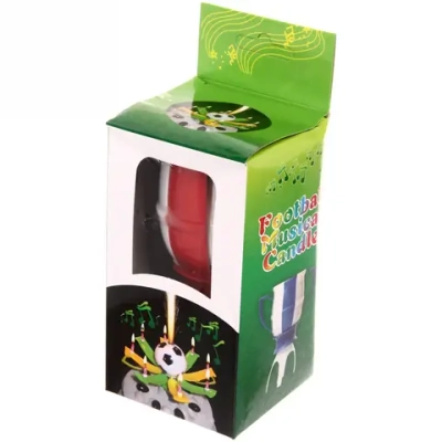 Свеча для торта раскрывающийся цветок «Кубок» (8 свечей), Красный