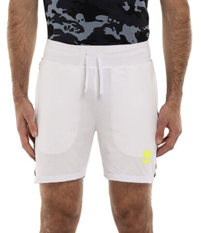 Мужские теннисные шорты Hydrogen Camo Tech Shorts - anthracite comouflage/white/yellow fluo
