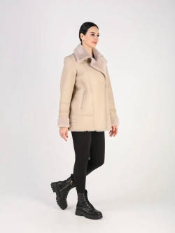 Дубленка зимняя натуральная авиатор оверсайз Турция