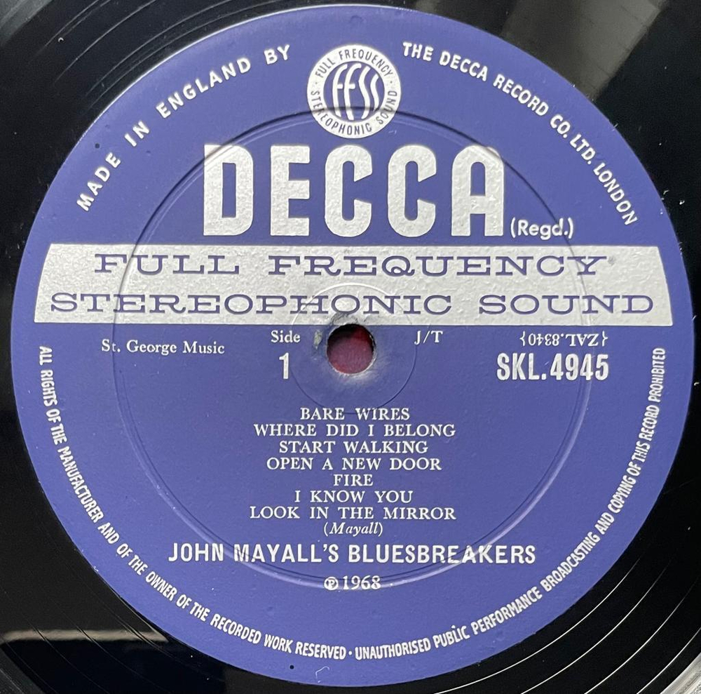 John Mayall's Bluesbreakers- Bare Wires (Англия 1968г.)