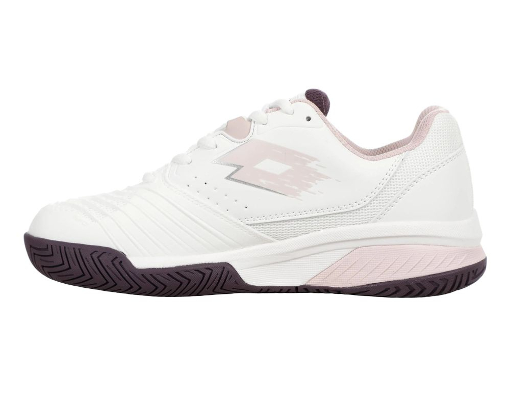Женские Кроссовки теннисные Lotto Raptor Hyperpulse 300 Clay - all white/hushed violet