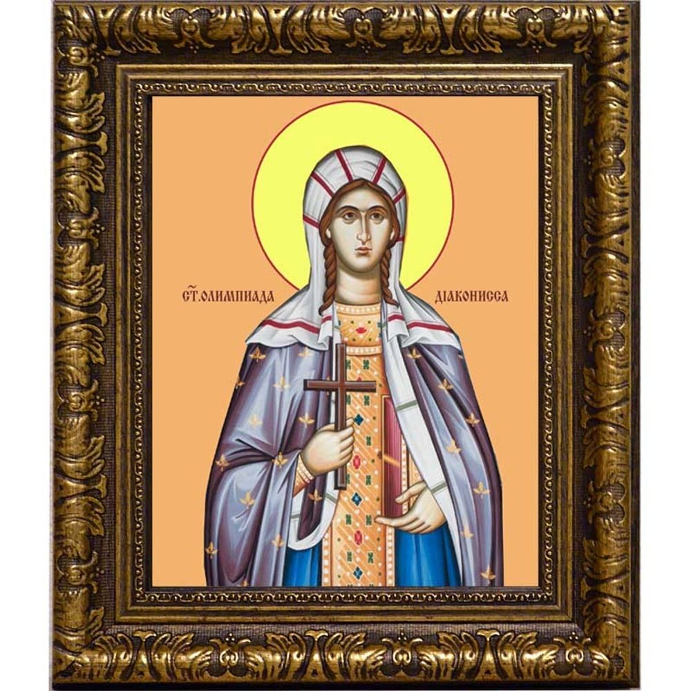 Олимпиада Константинопольская Святая. Икона на холсте.